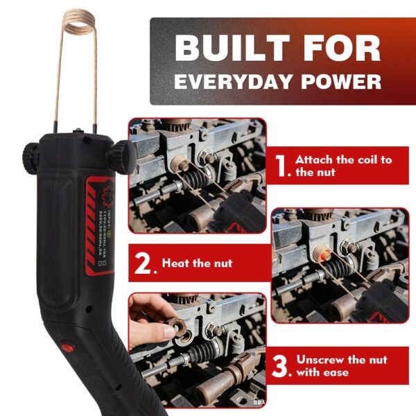 nh7s induction heater 1100w magnetic bolt heater for automotive repair and industrial maintenance