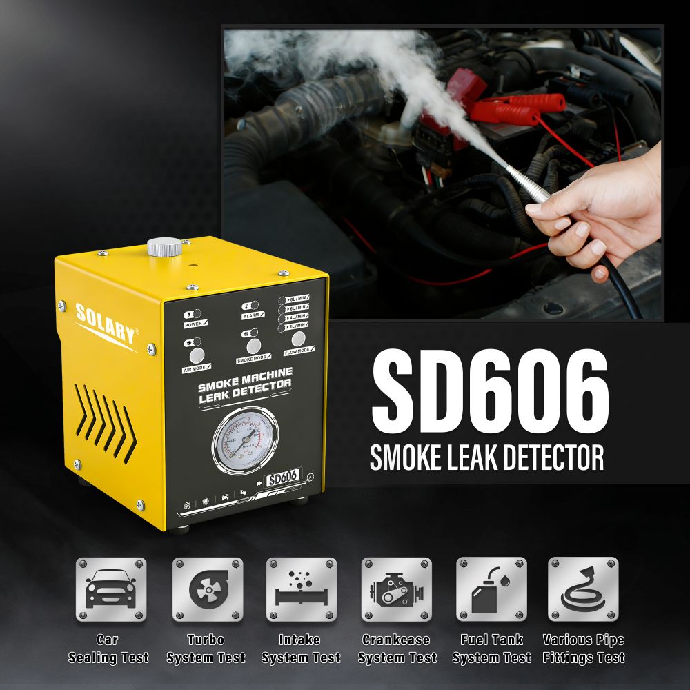 sd606 engine analyzer 12v car diagnostic scanner intake leak detection tool