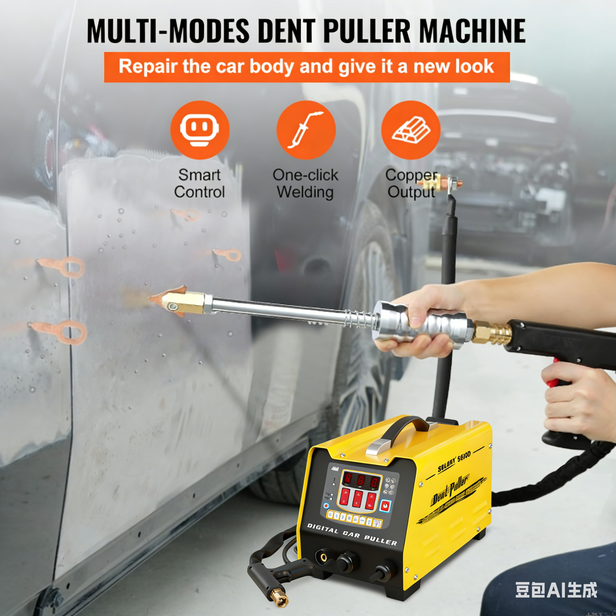 solary iron 110v/230v spot welder dent puller machine