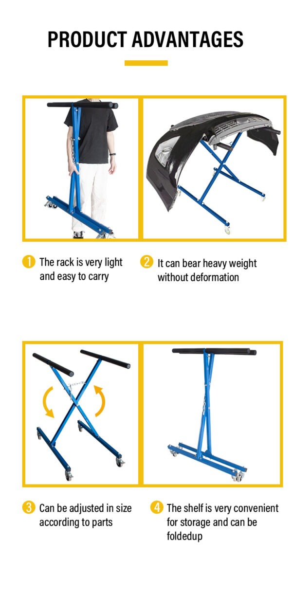 ps104 x bumper paint bracket portable panel repair work stand folding door paint stand adjustable windshield stand