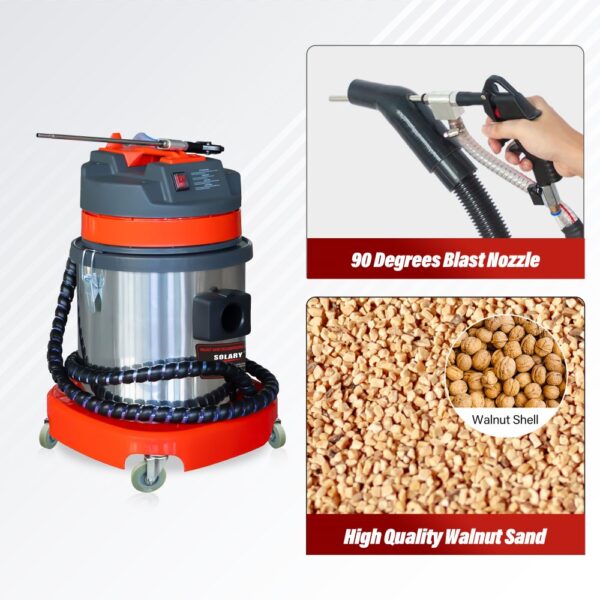 solary ec601 valve clean machine diesel walnut sand carbon deposition cleaner auto car engine washing intake pipe