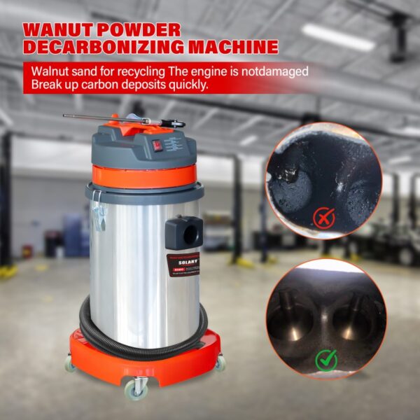 solary ec603 30l walnut sand blaster 1300w for engine carbon cleaning