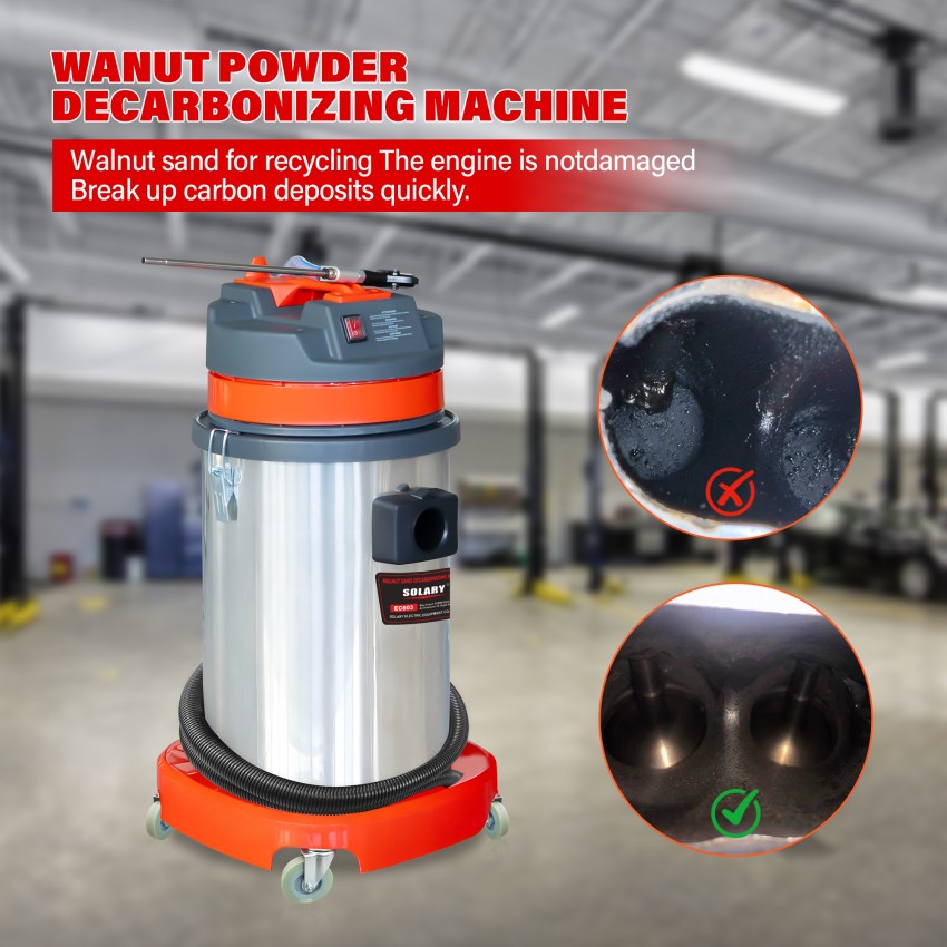 solary ec603 30l walnut sand blaster 1300w for engine carbon cleaning