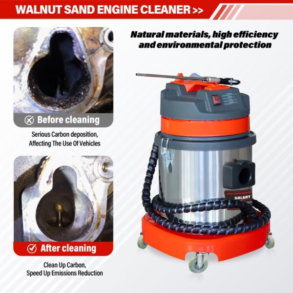 solary ec601 valve clean machine diesel walnut sand carbon deposition cleaner auto car engine washing intake pipe