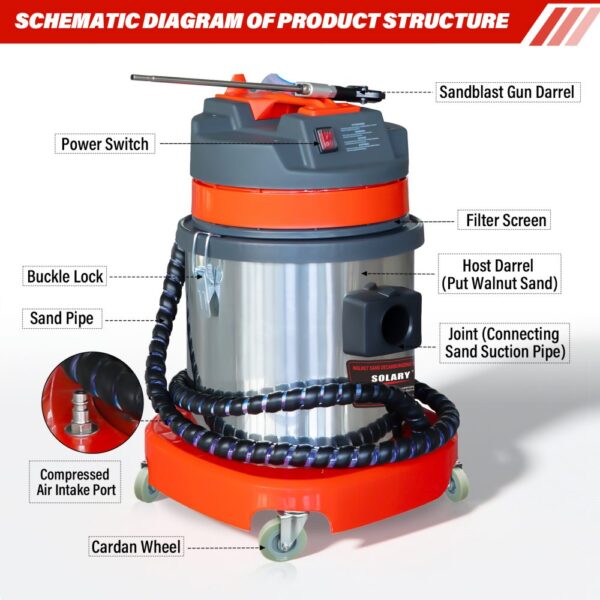 solary ec601 valve clean machine diesel walnut sand carbon deposition cleaner auto car engine washing intake pipe