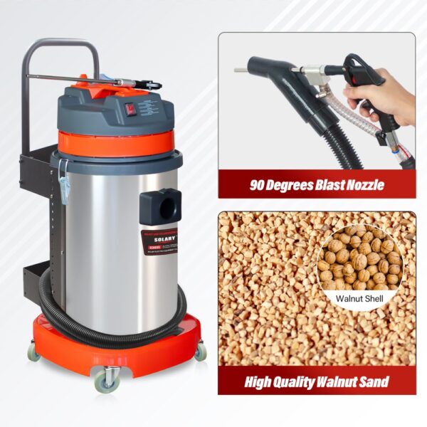 solary ec603s walnut blaster for engine carbon cleaning
