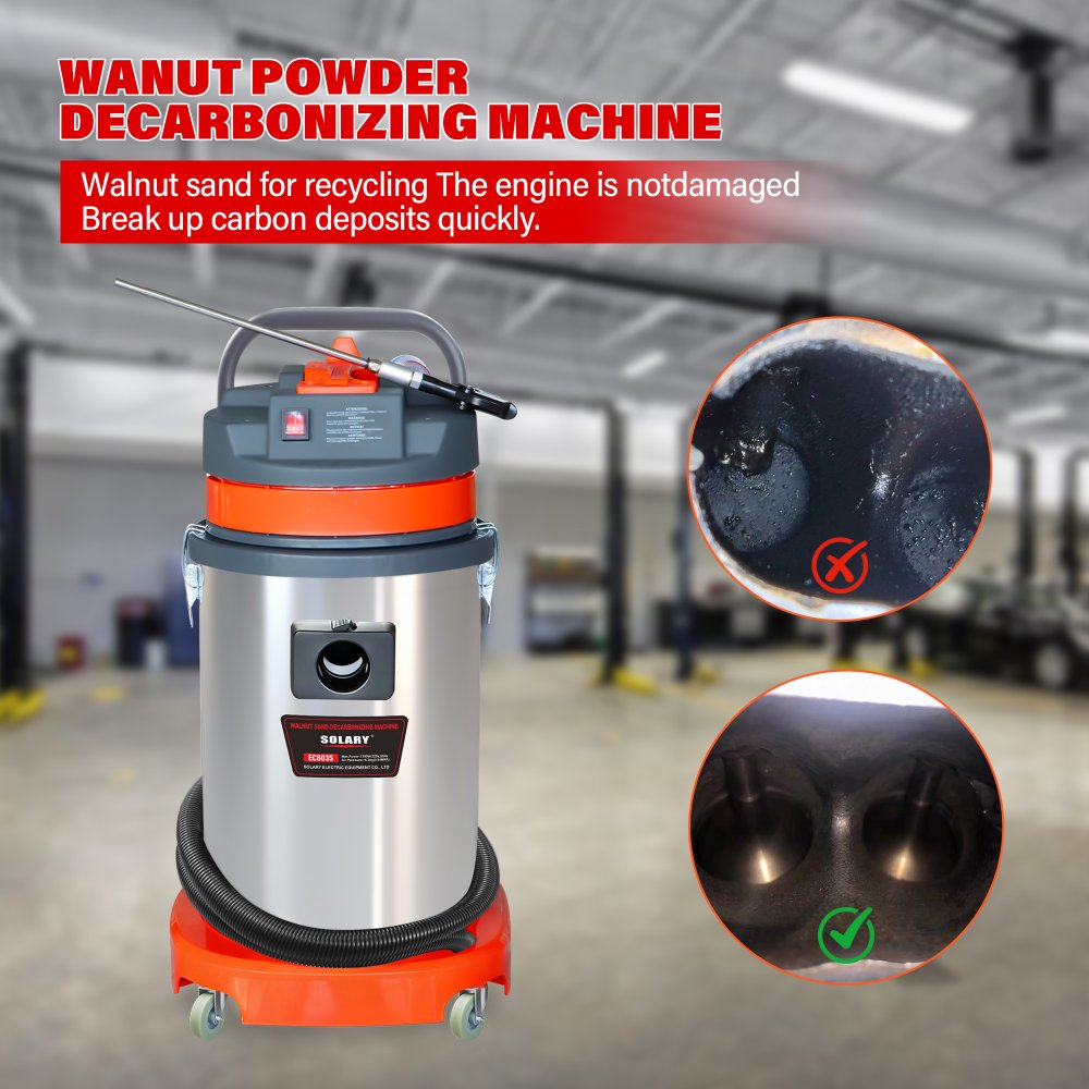 solary ec603s walnut blaster for engine carbon cleaning