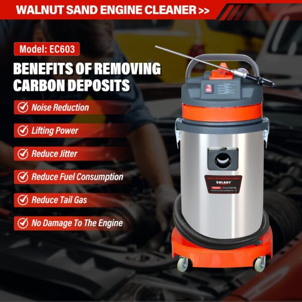 solary ec603s walnut blaster for engine carbon cleaning