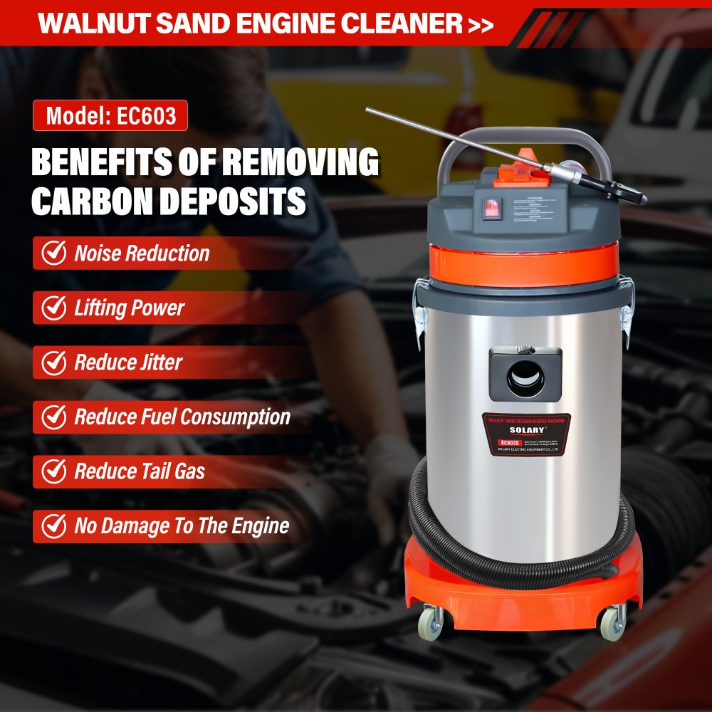 solary ec603s walnut blaster for engine carbon cleaning