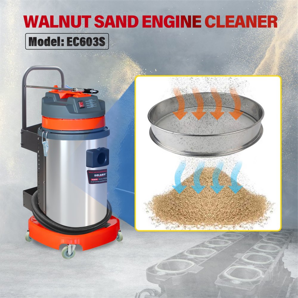 solary ec603s walnut blaster for engine carbon cleaning